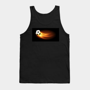 Soccer Ball with Fire Trail Tank Top